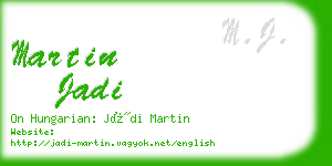 martin jadi business card